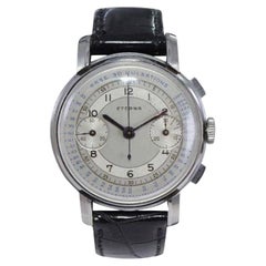 Used Eterna Stainless Steel 1930's Doctor's Pulsation Chronograph Watch