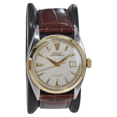 Vintage Rolex Steel and Gold Perpetual from 1952 with an Original Dial, Hands and Crown