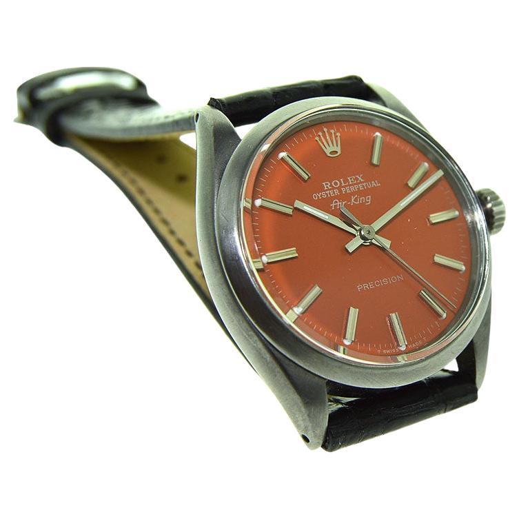 FACTORY / HOUSE: Rolex Watch Company
STYLE / REFERENCE: Oyster Perpetual / Reference  1002
METAL / MATERIAL: Stainless Steel
CIRCA / YEAR: Mid 1960's
DIMENSIONS / SIZE: Length 39mm x Diameter 34mm
MOVEMENT: Perpetual Winding / 26 Jewels / Caliber