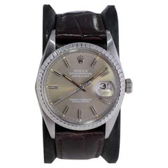 Used Rolex Steel Oyster Perpetual Datejust with Notable Light Brown Dial circa 1970's