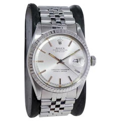 Rolex Steel Datejust with Original Silver Dial and Factory Papers 1970's