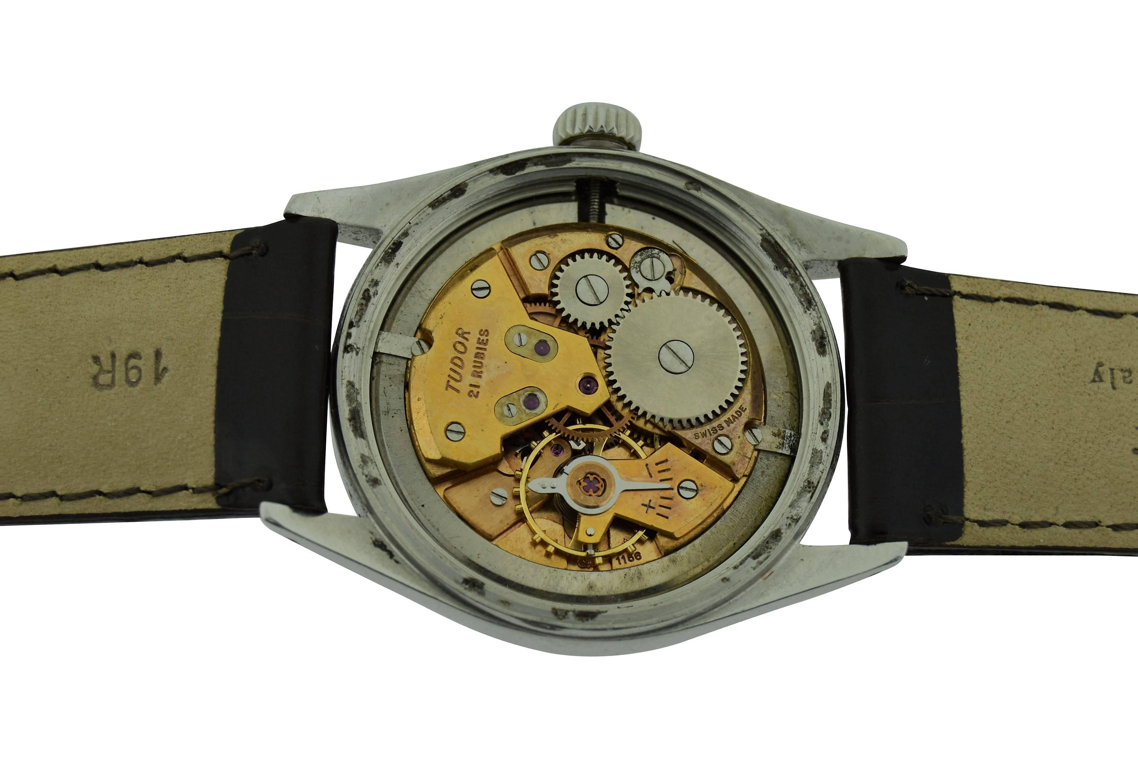 1950's Tudor By Rolex Stainless Steel Men's Wristwatch 1