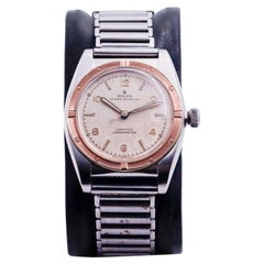 Rolex Two Steel and Rose Gold with Original Dial and Ladder Bracelet from 1942