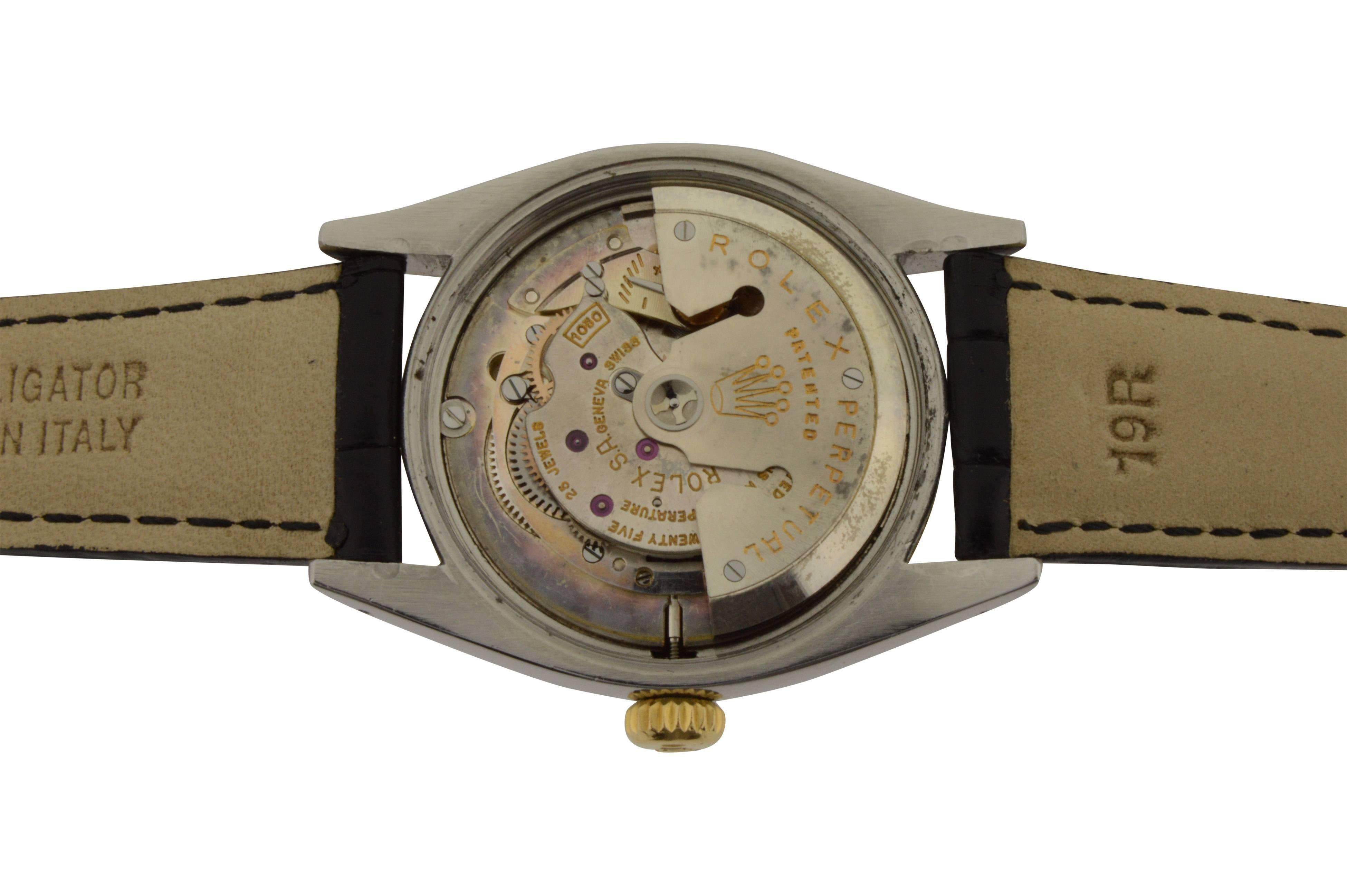 Women's or Men's Rolex Yellow Gold Stainless Steel Zephyr Self Winding Watch