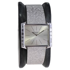 Patek 18kt White Gold with Original Factory Bracelet & Diamond Bezel circa 1960s