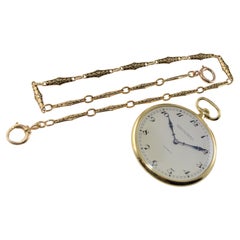 Vintage Patek Philippe 18 Kt Yellow Gold Ultra Thin Pocket Watch, Worlds Thinnest Watch