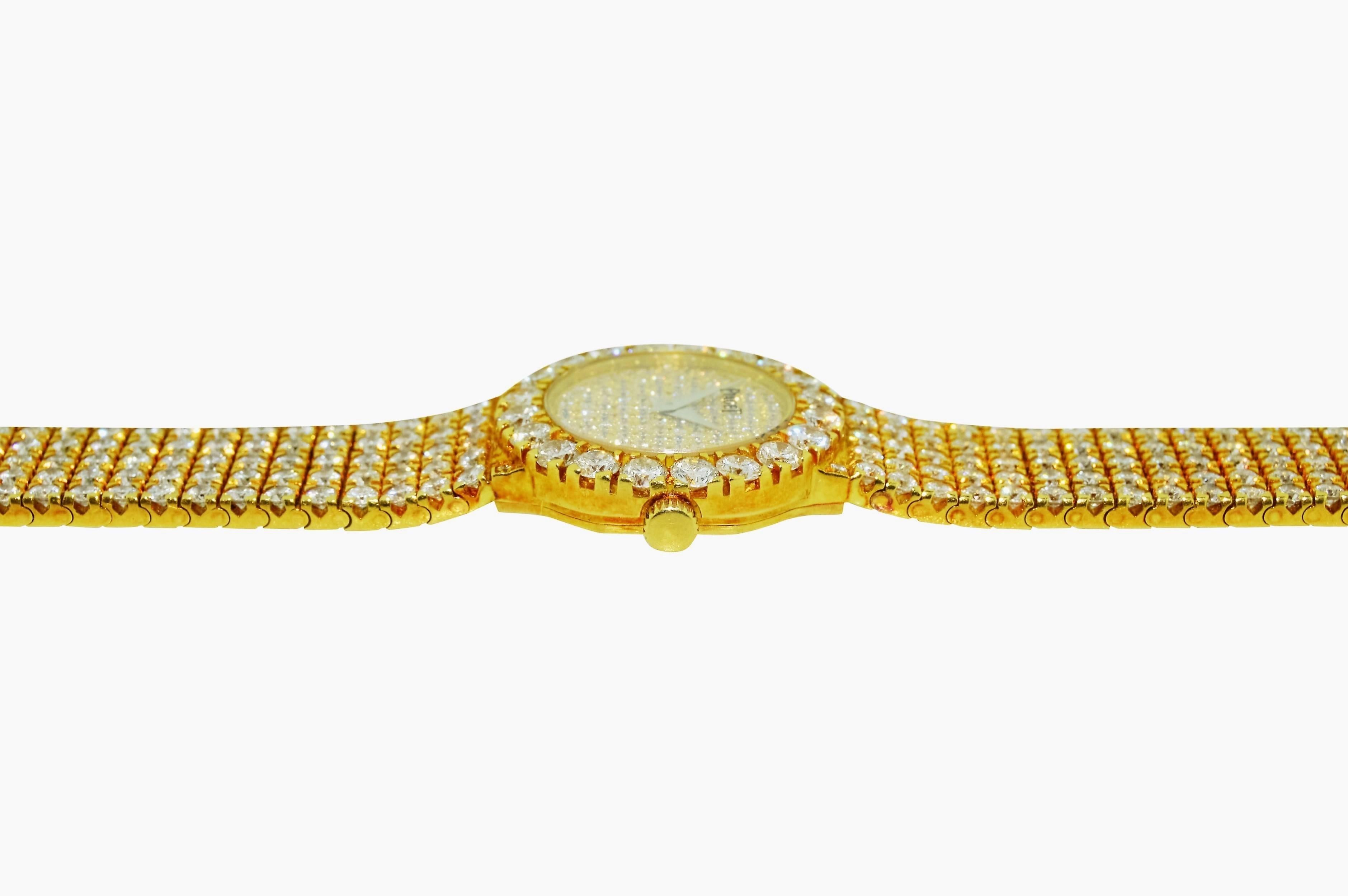 piaget gold watch with diamonds