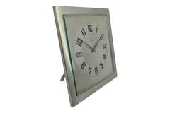 Omega Art Deco Desk Clock with Breguet Style Engine Turned Dial, 1930s