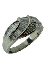 Estate Baguette Diamond and Platinum Ring