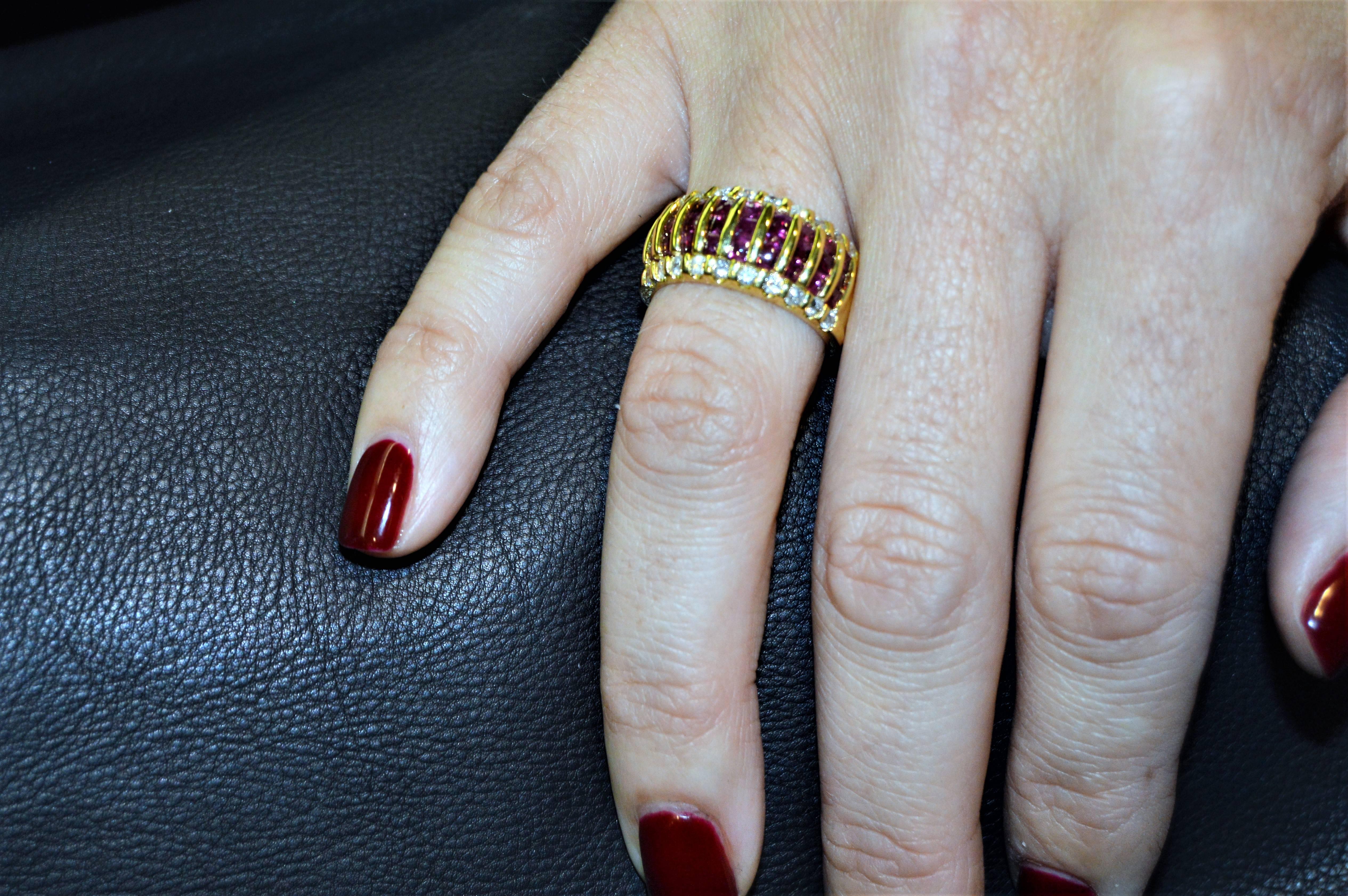 Estate Ruby, Diamond and Gold Ring 1