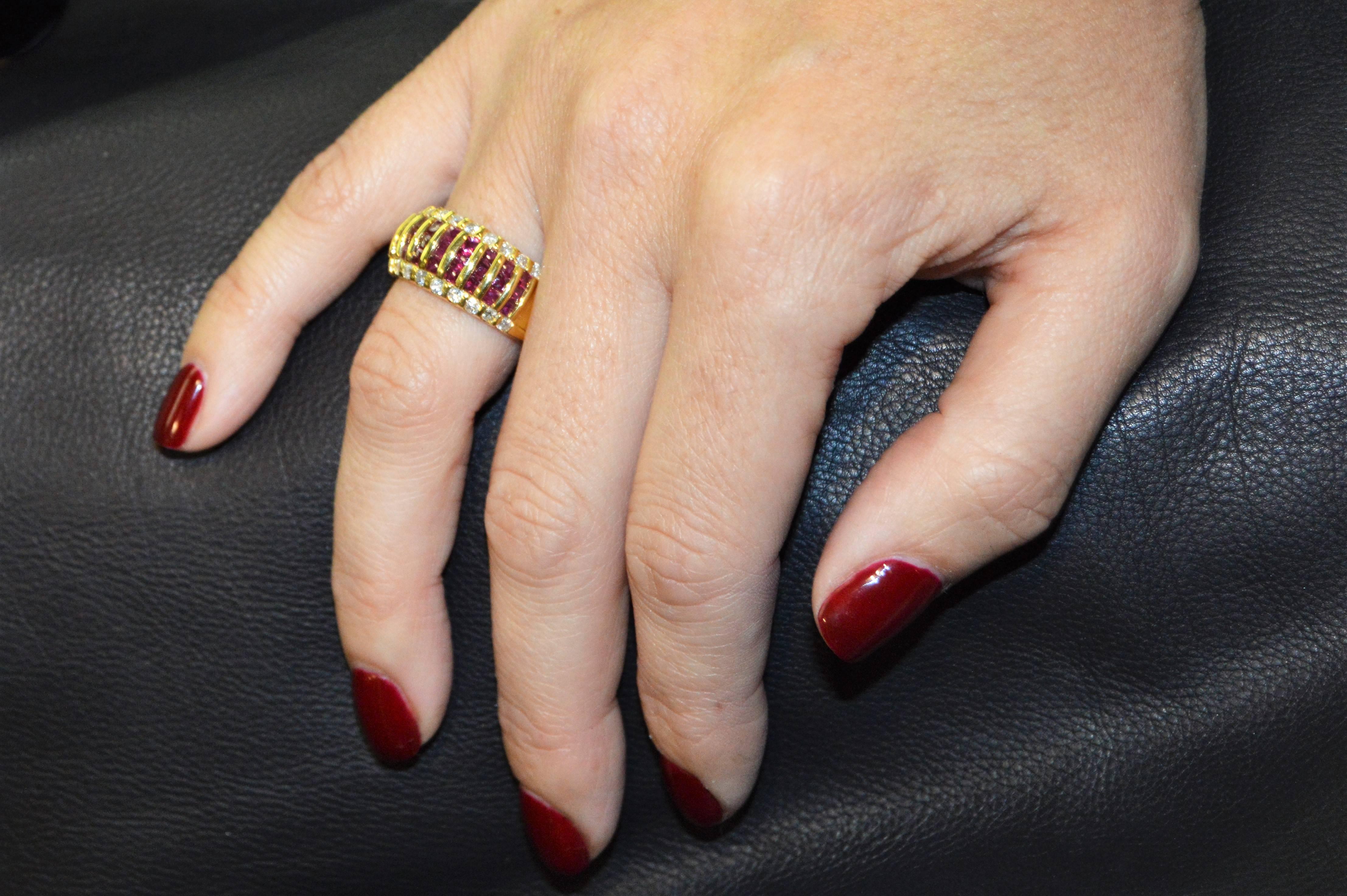 Estate Ruby, Diamond and Gold Ring 2