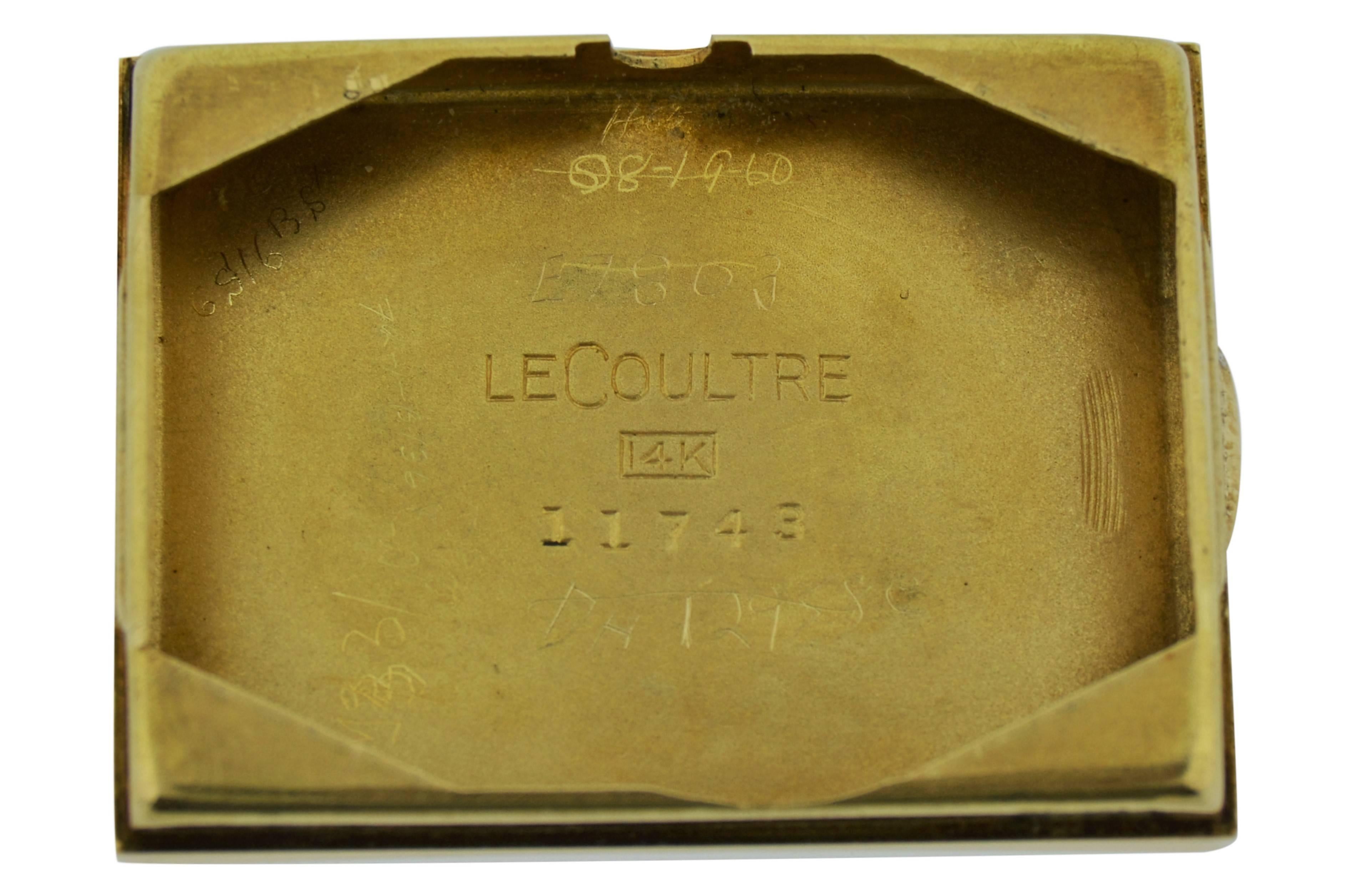 1940s Le Coultre Gold Men's Wrist Watch 2