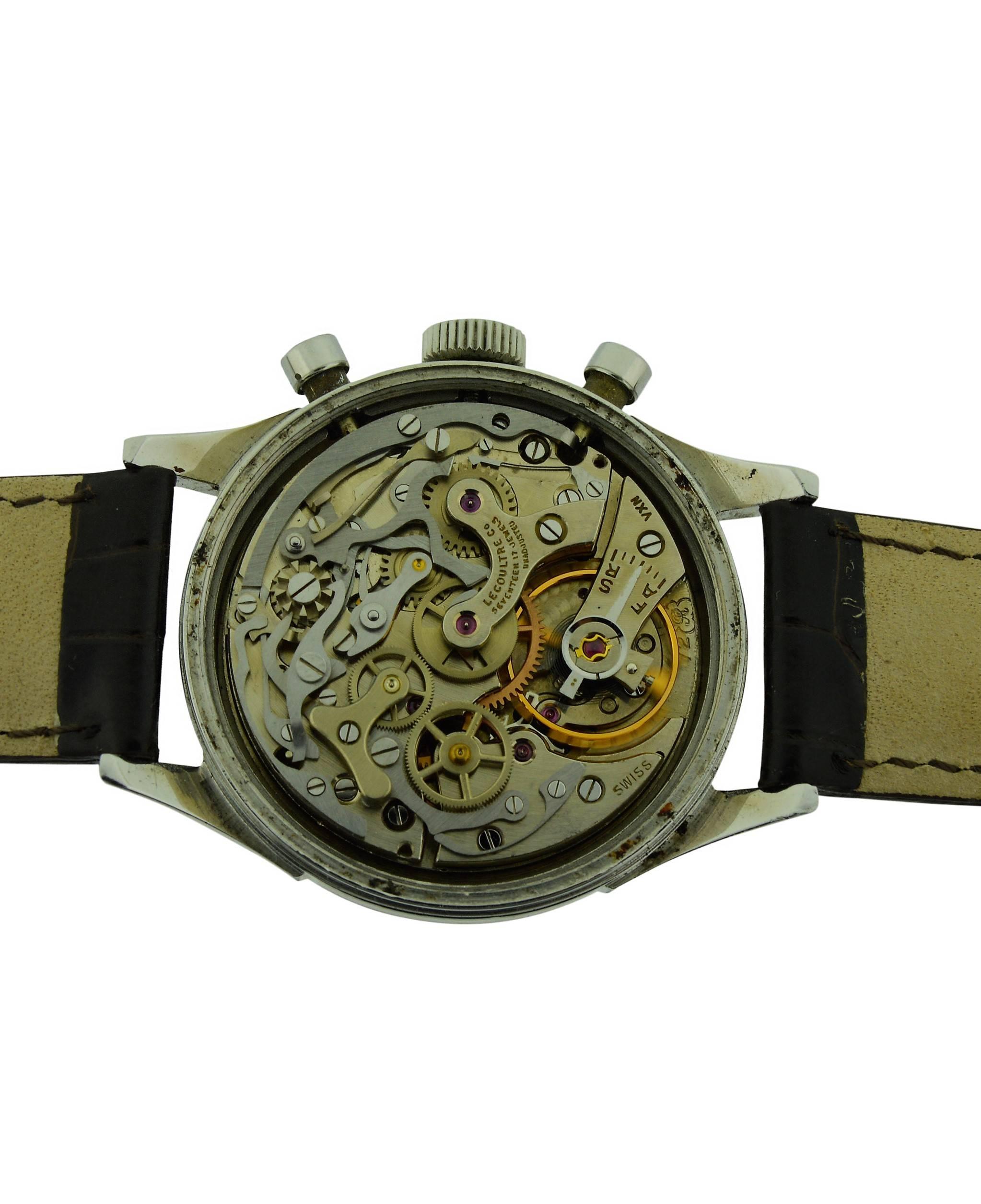 Le Coultre Chronograph Stainless Steel Wrist Watch 2