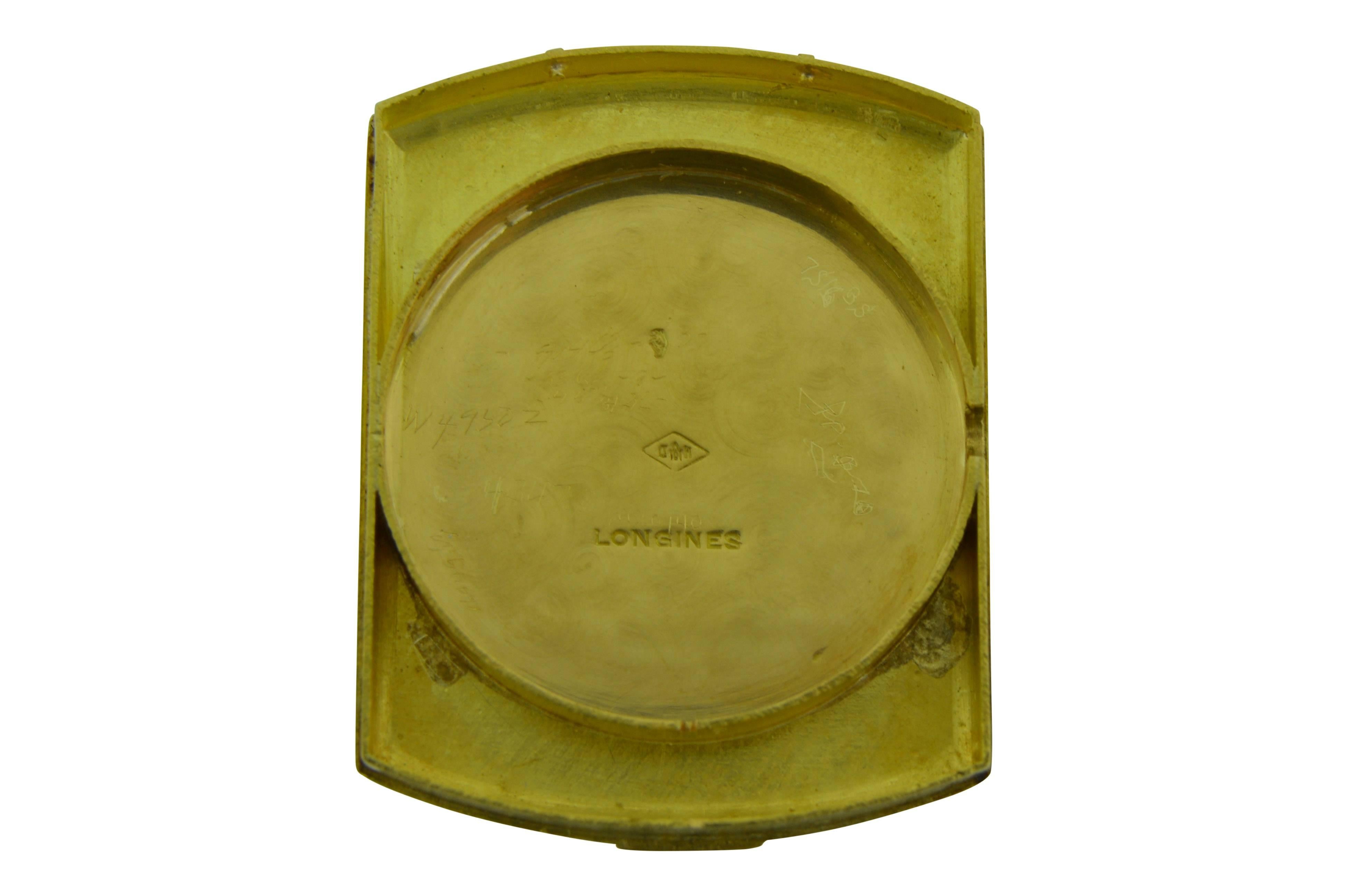 Longines 18Kt. Yellow Gold Men's Wrist Watch, French Hallmarked For