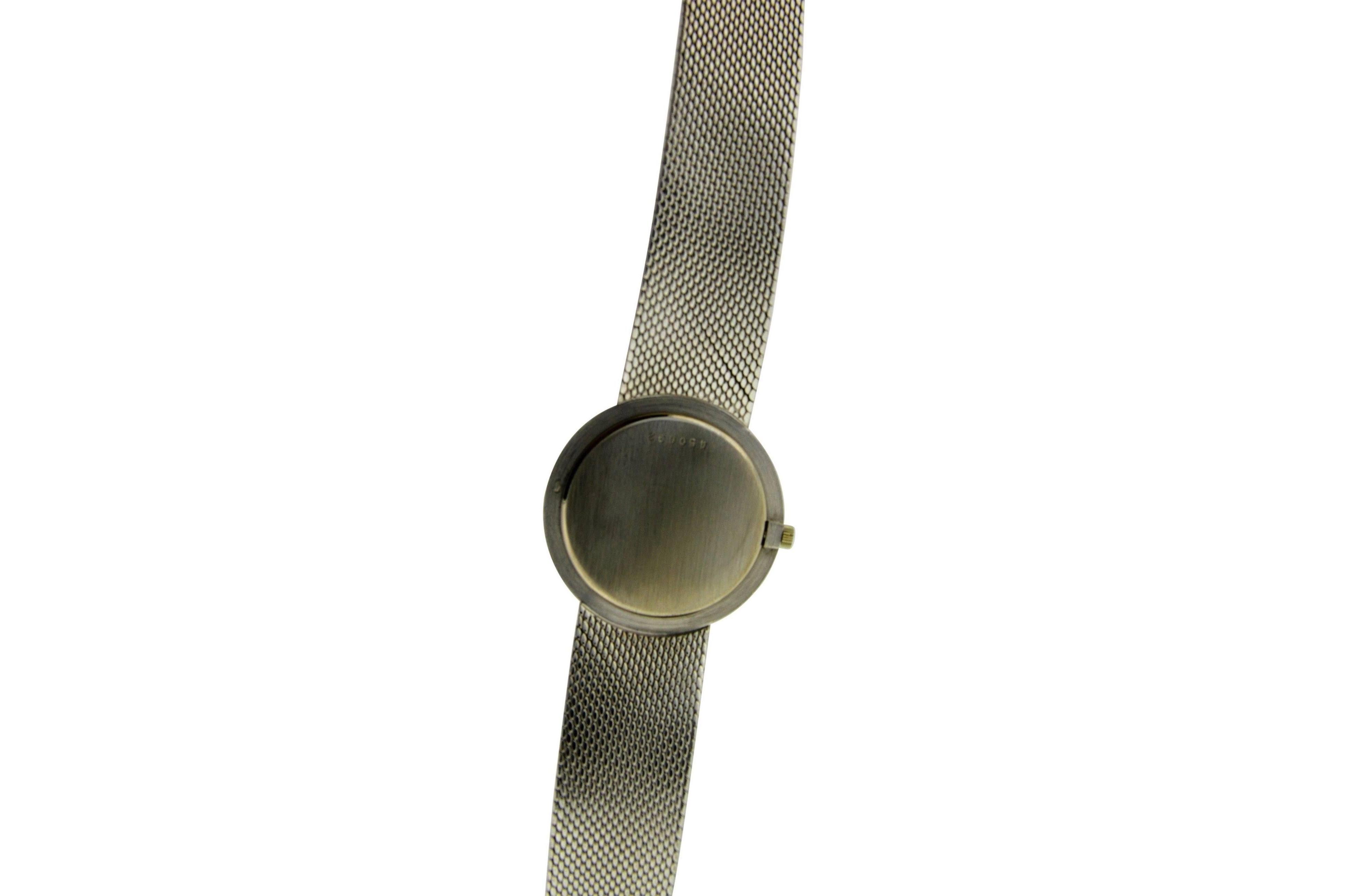 Vacheron & Constantin White Gold Dress Bracelet Watch For Sale 1
