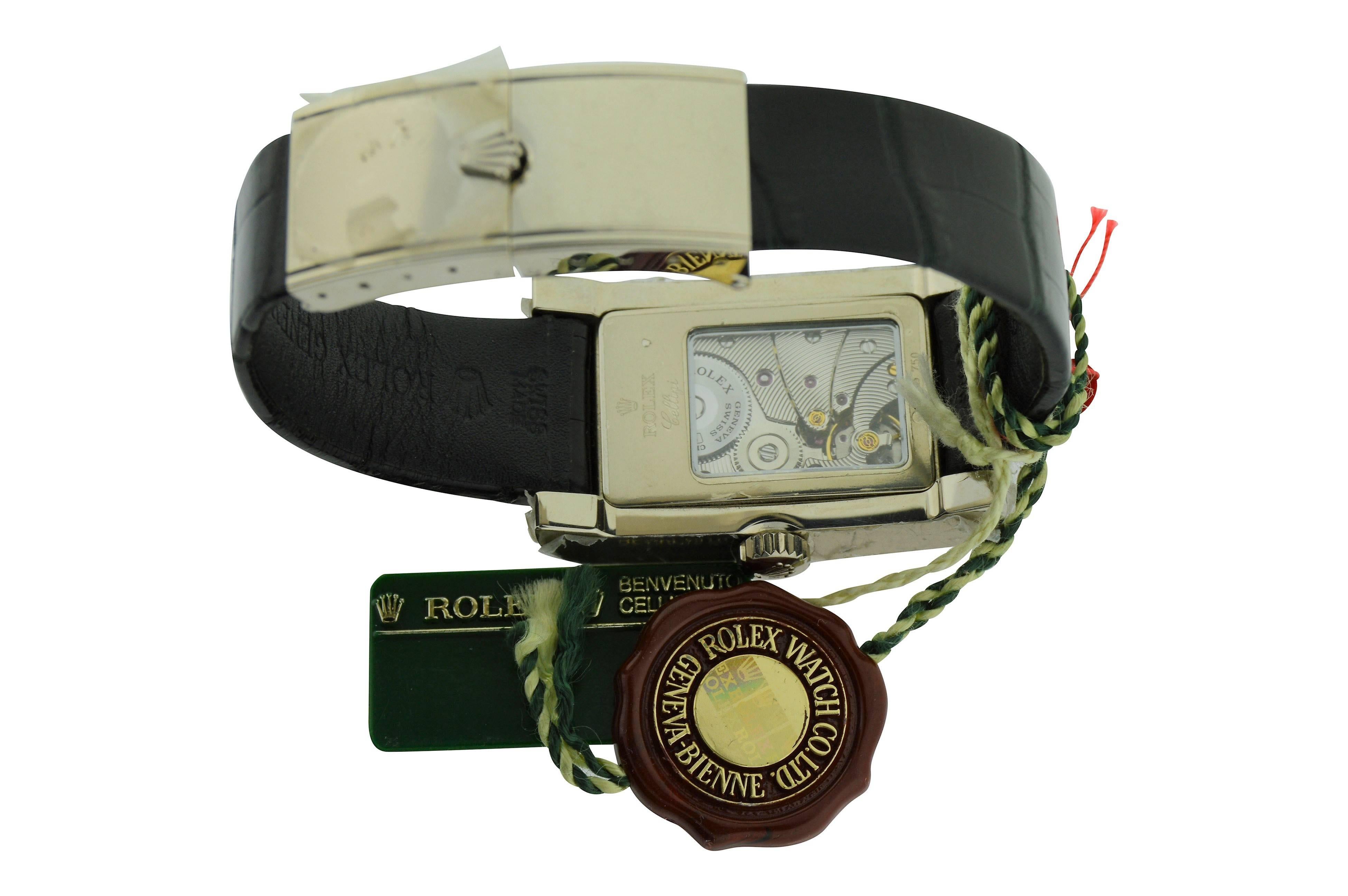 Art Deco Rolex White Gold Prince Doctors Automatic Wristwatch