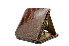 Tiffany & Co. Elegant Reptilian Folding Desk Clock with Fired Dial from 1929