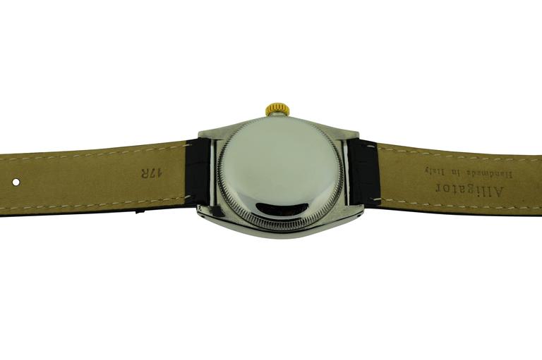 Rolex Watch Company Stainless Steel Gold Bezel Bubble Back Watch at ...