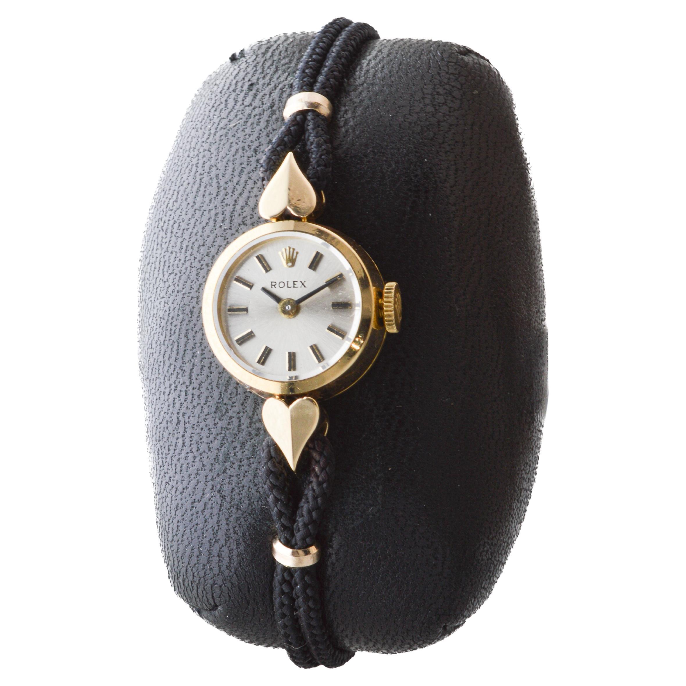Rolex 18k Solid Gold Orchid Ladies Watch circa 1962