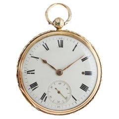 Jean-Antoine Lepine Rose Gold Rubin Zylinder Französische Taschenuhr, um 1780