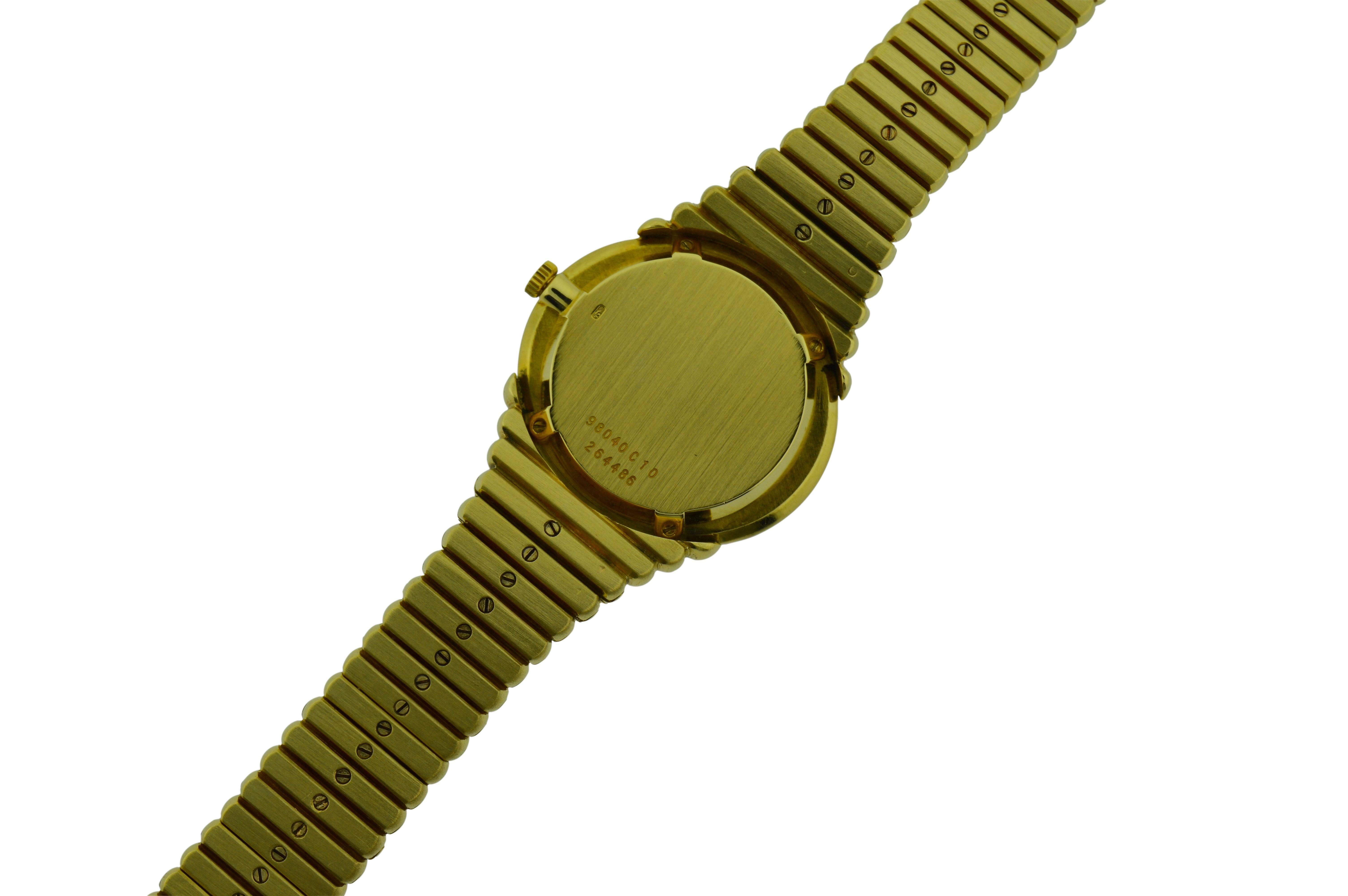 Piaget Ladies Yellow Gold Lapis Lazuli Bracelet Watch In New Condition In Long Beach, CA
