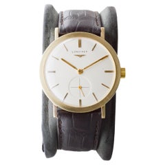 Longines 14Kt Solid Gold Mid-Century Watch circa 1960's Very Rare Model