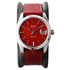 Rolex Steel Oysterdate with Unique Red Dial circa, 1970's