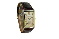Shreve & Co. Yellow and White Gold Art Deco Manual Wind Watch