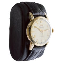 Reloj Tissot Visodate de acero y baño de oro con una esfera patinada excepcional, de alrededor de los años 50