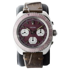 Concord Stainless Steel Three Register Chronograph Manual Watch
