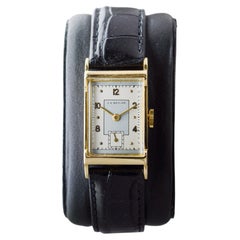 C.H. Reloj Art Déco Meylan Brassus de oro amarillo de 18 quilates construido a mano, circa 1940