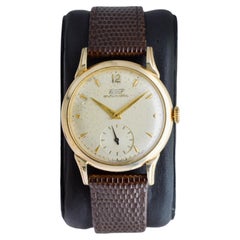 Reloj Tissot Art Déco chapado en oro amarillo con esfera plateada original, de alrededor de la década de 1940