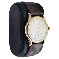 Tissot Yellow Gold Filled Art Deco Watch with Original SIlver Dial circa 1940's