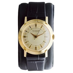 Reloj Art Déco de Wittnaur con baño de oro amarillo