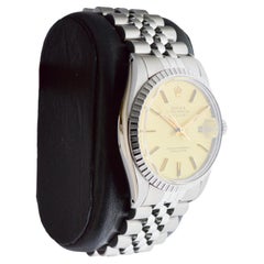 Rolex Stainless Steel Datejust with Factory Original Champagne Dial circa 1984