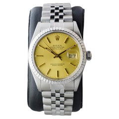Rolex Datejust de acero inoxidable con esfera color champán original de fábrica, de alrededor de 1984