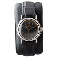 Reloj Mido Steel Multifort Extra con una esfera con una pátina excepcional, de alrededor de la década de 1940
