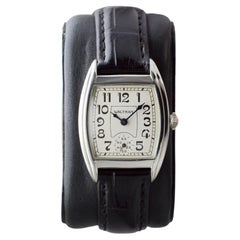 Orologio Art Deco Waltham riempito d'oro bianco del 1930 circa