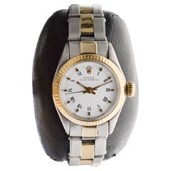 Rolex Two Tone Oyster Perpetual Ladies Watch circa 1960's