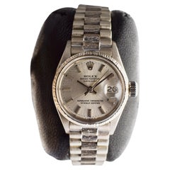 Rolex « President » en or blanc massif 18 carats avec une finition « Bark » rare, datant des années 1970 environ