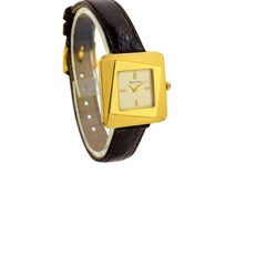 Neiman Marcus Ladies Yellow Gold Moderne Style Manual Watch
