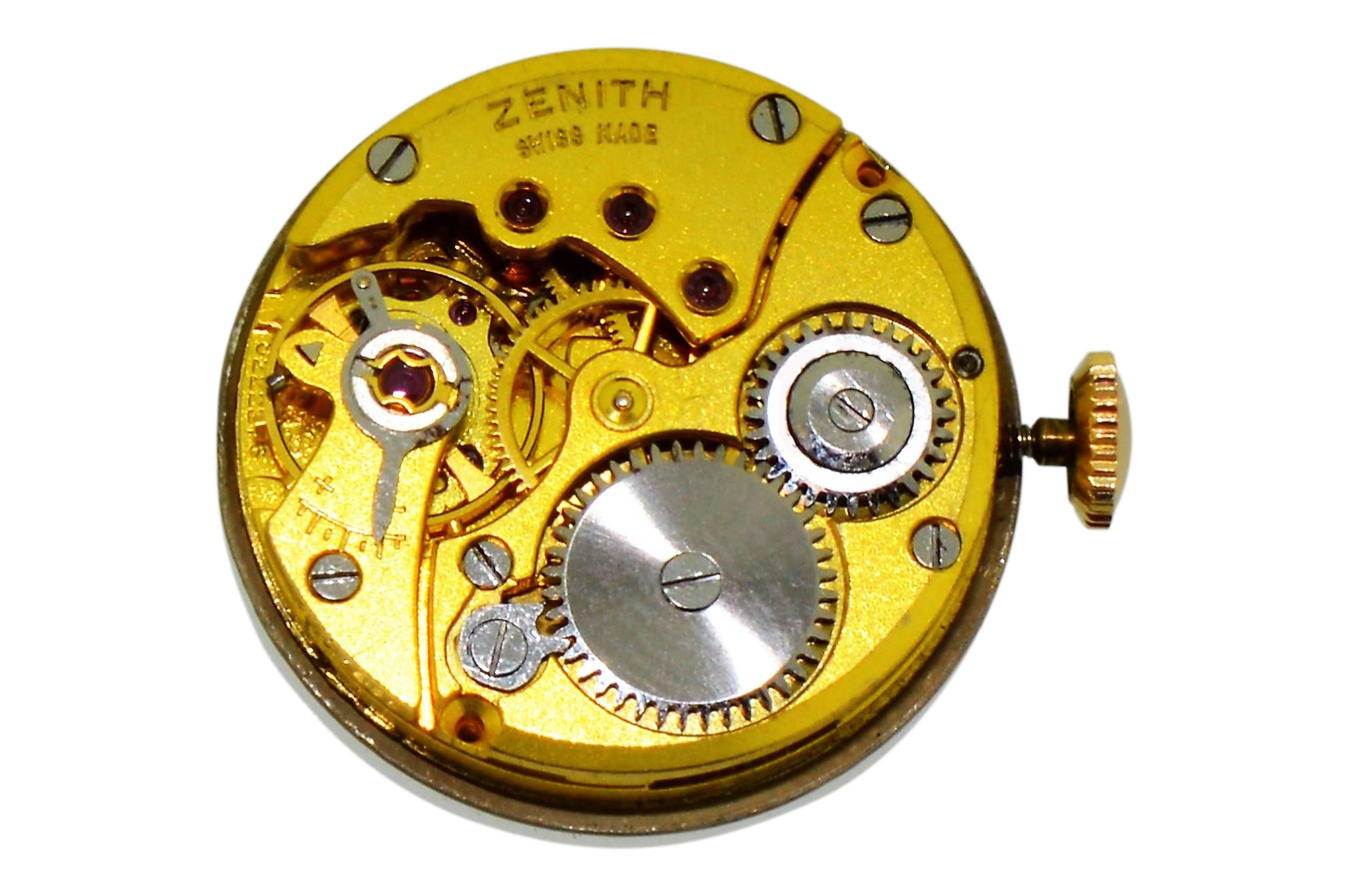 Zenith Ladies Rose Gold Art Deco Handmade Wristwatch with Period Bracelet, 1930s 3