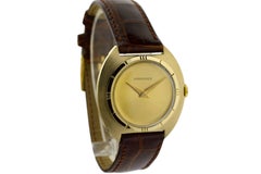 Longines Yellow Gold Filled Moderne Style Tonneau Shaped Manual Watch