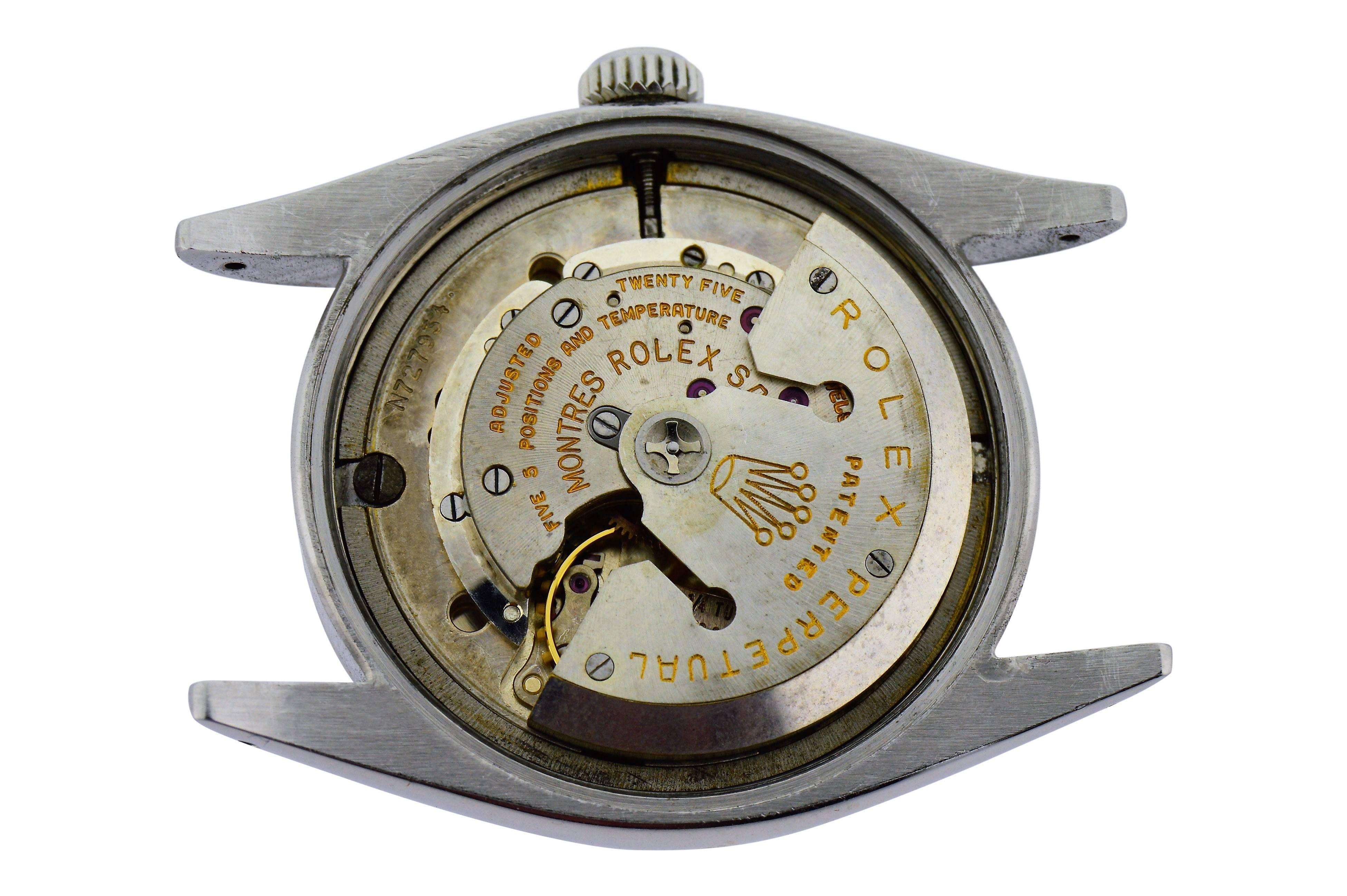 Rolex Stainless Steel Early Datejust Perpetual Wristwatch, circa 1956 1