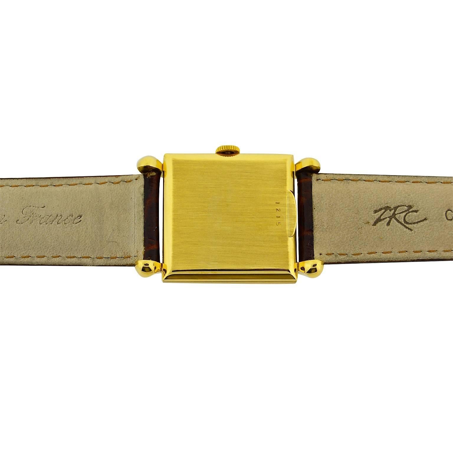 Audemars Piguet Yellow Gold Art Deco Handmade Wristwatch In Excellent Condition In Long Beach, CA