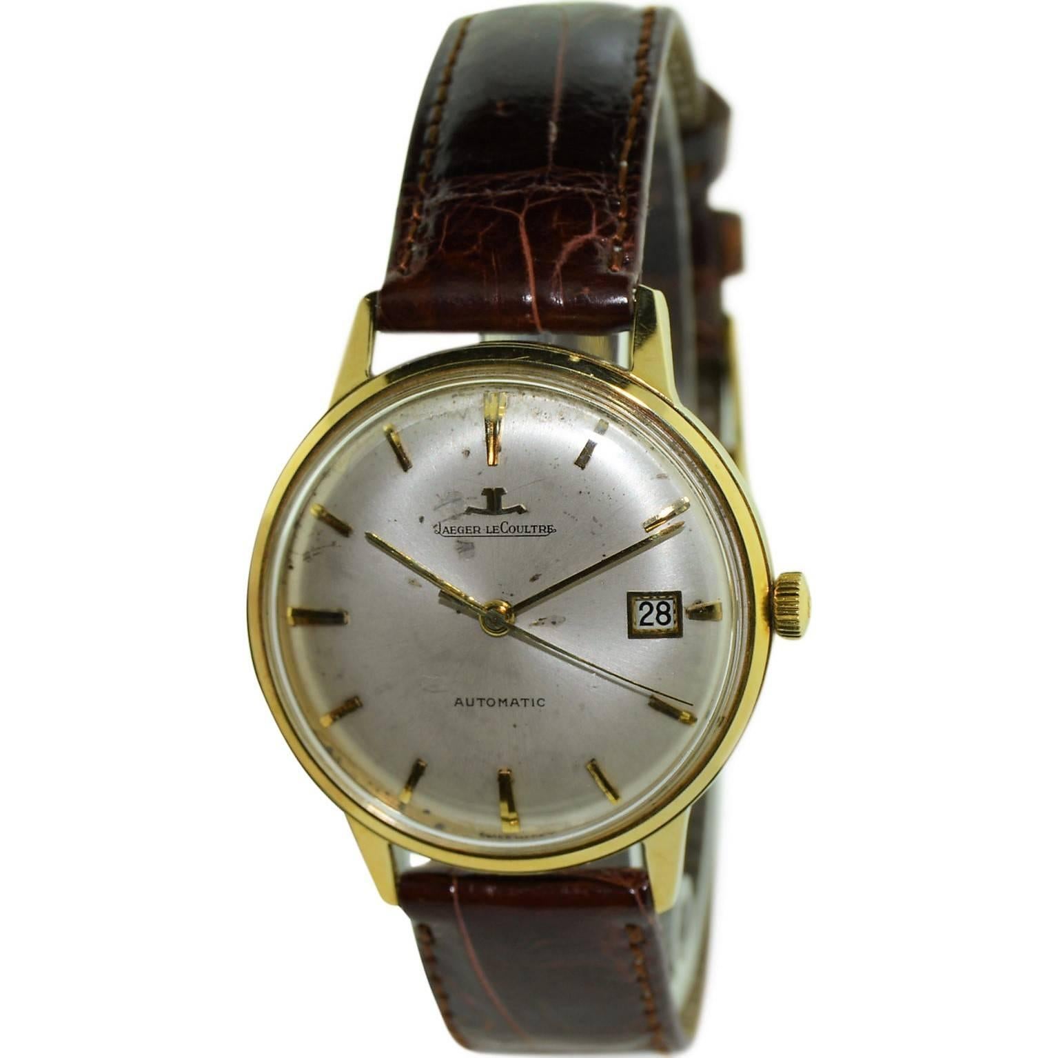 LeCoultre Yellow Gold Filled Date Classic Round Self Winding Watch