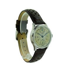 Clinton by Buren Stainless Steel Chronograph Manual Wind Wristwatch