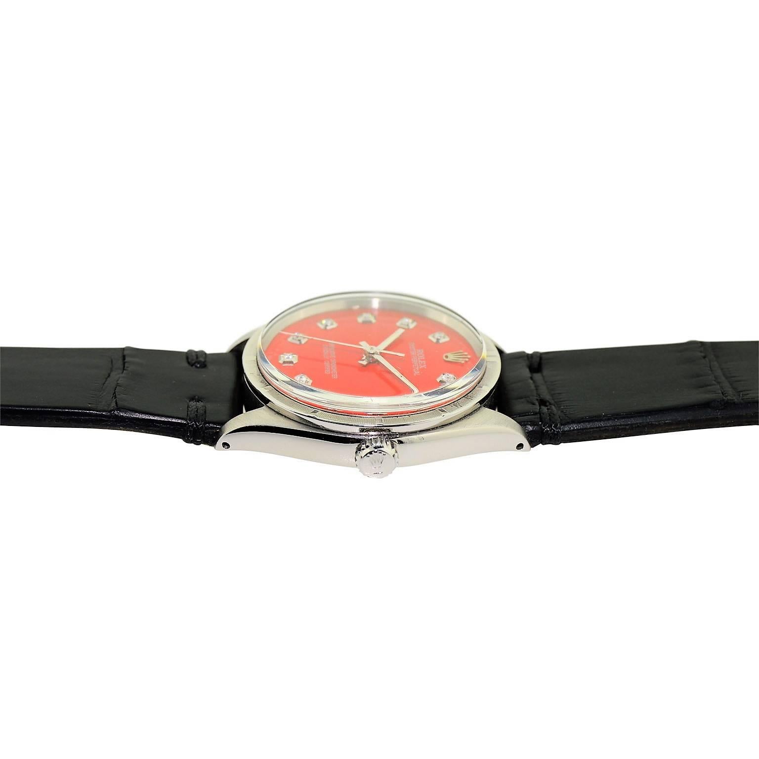 Women's or Men's Rolex Stainless Steel Manual Wind Wristwatch, 1960s