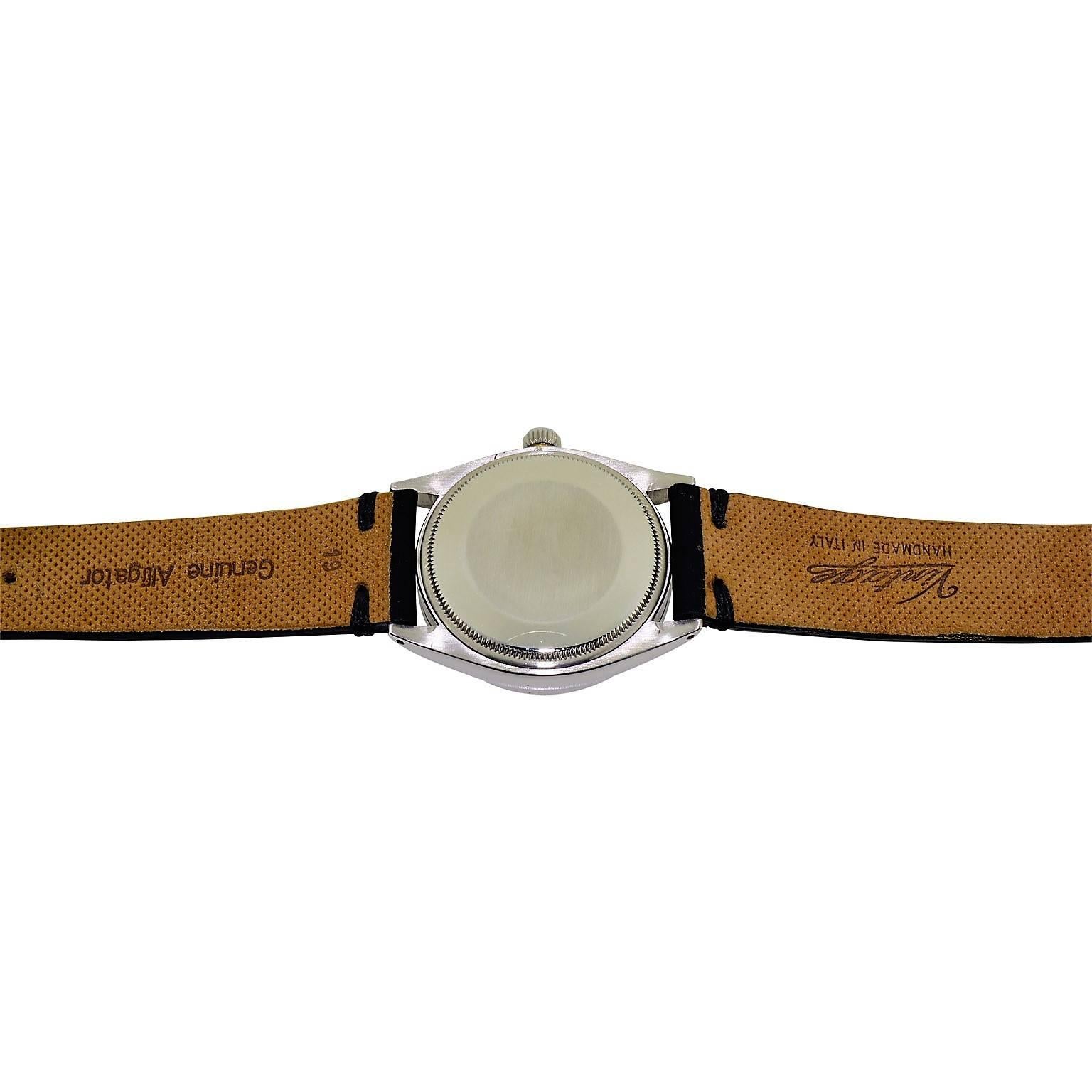 Rolex Stainless Steel Manual Wind Wristwatch, 1960s 1