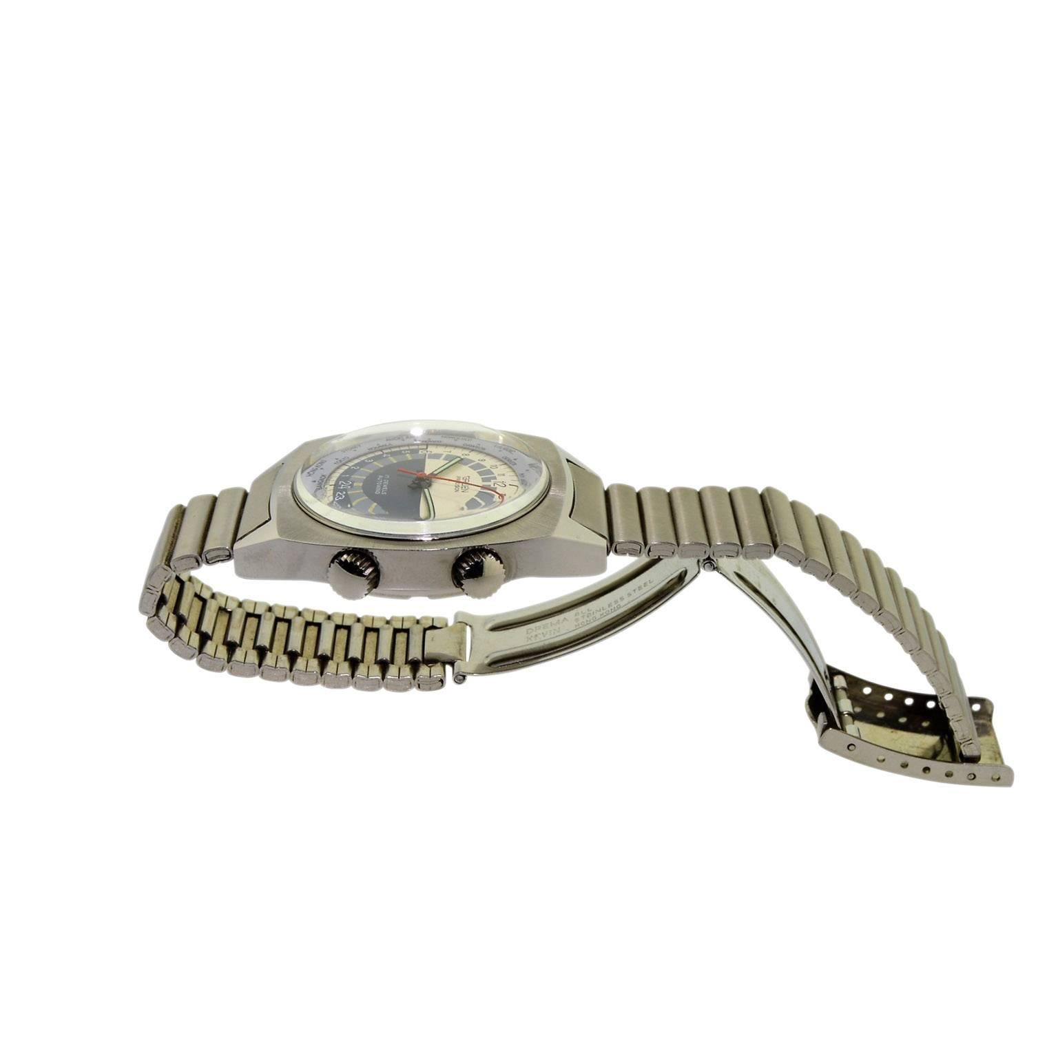 gruen stainless steel watches